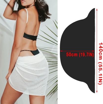 2 Pieces Sarong Wrap Cover Ups Beach Bathing Suit Skirt for Women Chiffon